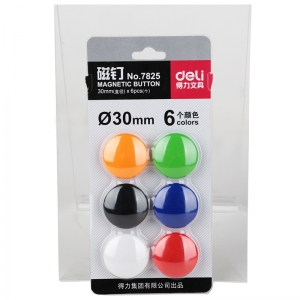 得力 7825 磁釘φ30mm(6個/卡)